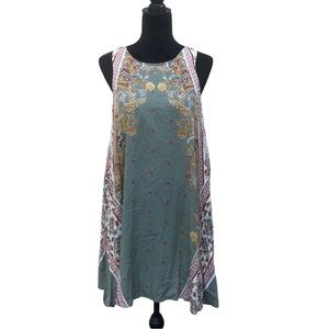 Skylar & Jade Mint Green Bohemian Print Dress size Large